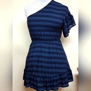 Tularosa XS Navy Blue One-Shoulder Dress